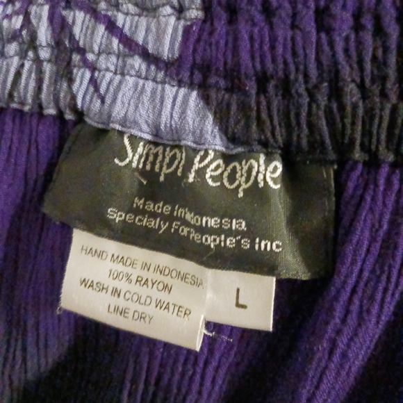 Simple People 2 piece women's skirt/top set, purple/dk purple/ black - Picture 6 of 12